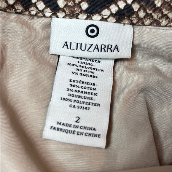 Altuzarra target Black and Tan Snake Print Pencil Skirt size 2 nwt - Picture 2 of 6